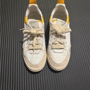 Concept White and Yellow Women's Sneakers